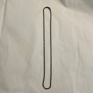 925 Sterling Silver Black Super Sparkle Necklace